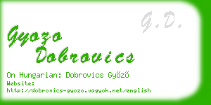 gyozo dobrovics business card