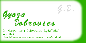 gyozo dobrovics business card